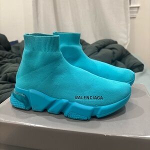 Balenciaga Box Label - Light Blue / Gray